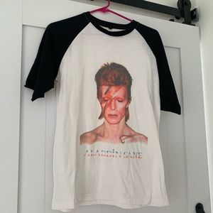 david bowie baseball graphic tee
